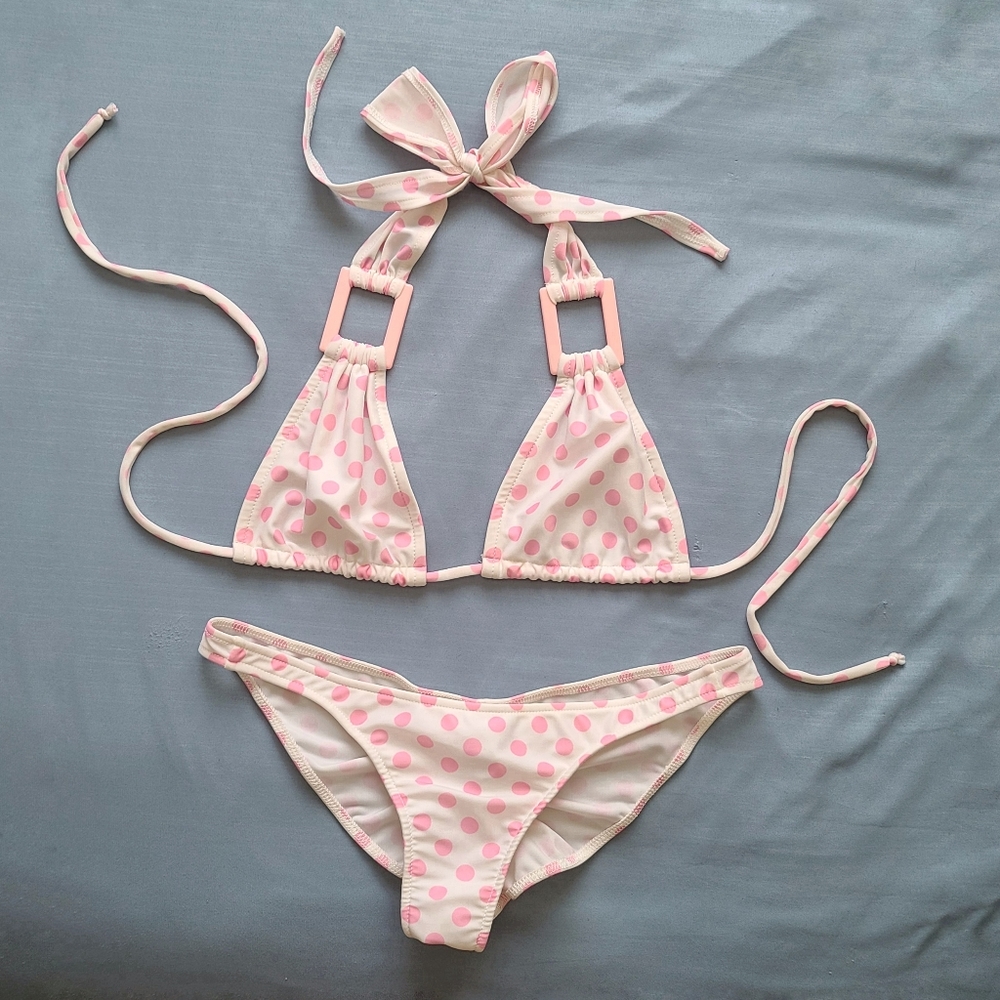 Polka Dot Sexy Scrunch Butt Bikini
